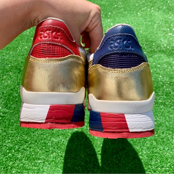 ASICS Gel-Lyte III KFE USA Gold Ronnie Fieg Mens 12 Shoes World Cup Red Blue - Picture 4 of 8